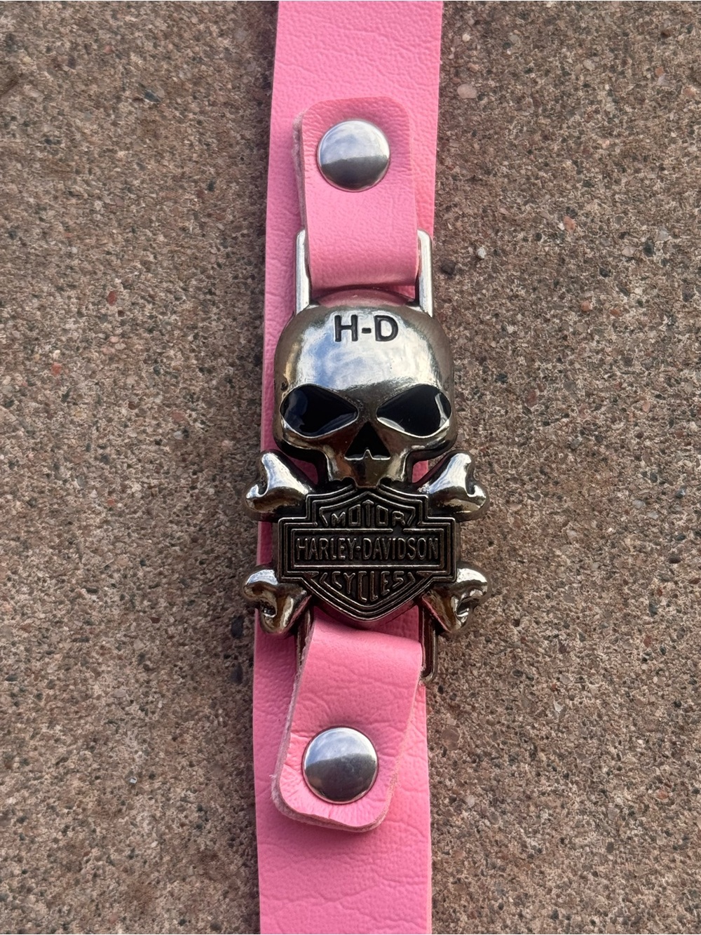 Harley-Davidson Pink bracelet with Skull
